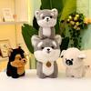 Jucării de pluș drăguțe cu Husky, câinișori pufoși, păpuși moi, Chow Chow mic, Pomeranian, Corgi, cu breloc, cadou pentru fete, 25-50 cm