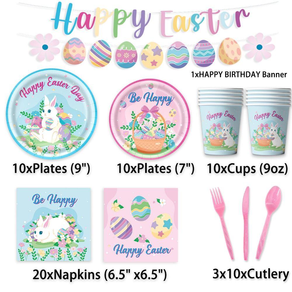 Creative Easter Party Decorations Rabbit Spiral Hanger Happy Easter Decor Cute DIY Easter Theme Decor Birthday Party