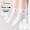 Girls' Summer Thin Mesh Mid-Calf Socks (5 Pairs)