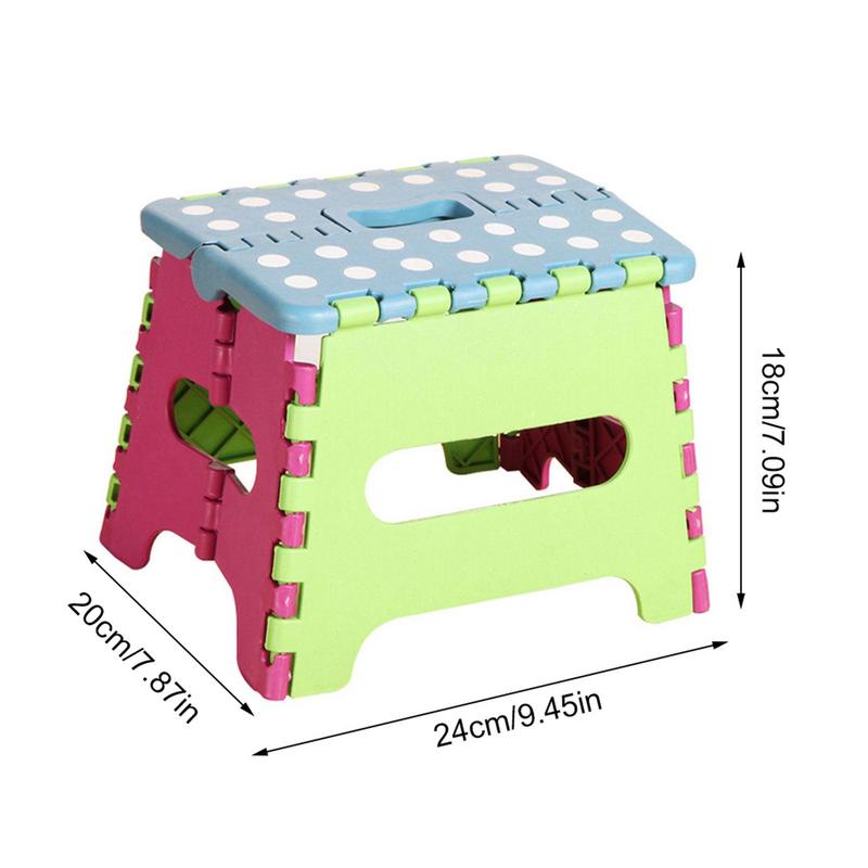 Folding Stool Lightweight Durable Plastic Stool With Handle For Adults Children Home Spacing Saving Outdoor Folding Step Stool