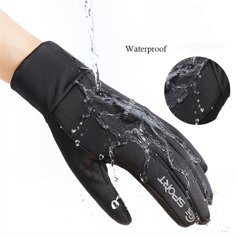 Waterproof Winter Gloves Plus Velvet Mittens Daily Sports Gloves  for Riding Motorcycle Gloves