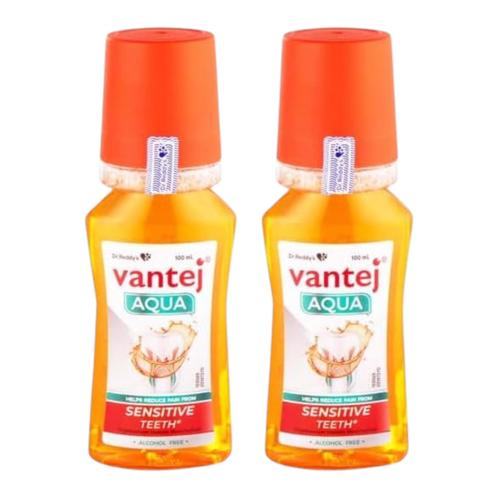 

Vantej Dr. Reddy s Aqua Advanced Protection Mouthwash 100 Ml Pack Of 2 For Sensitive Teeth Fresh Minty Breath