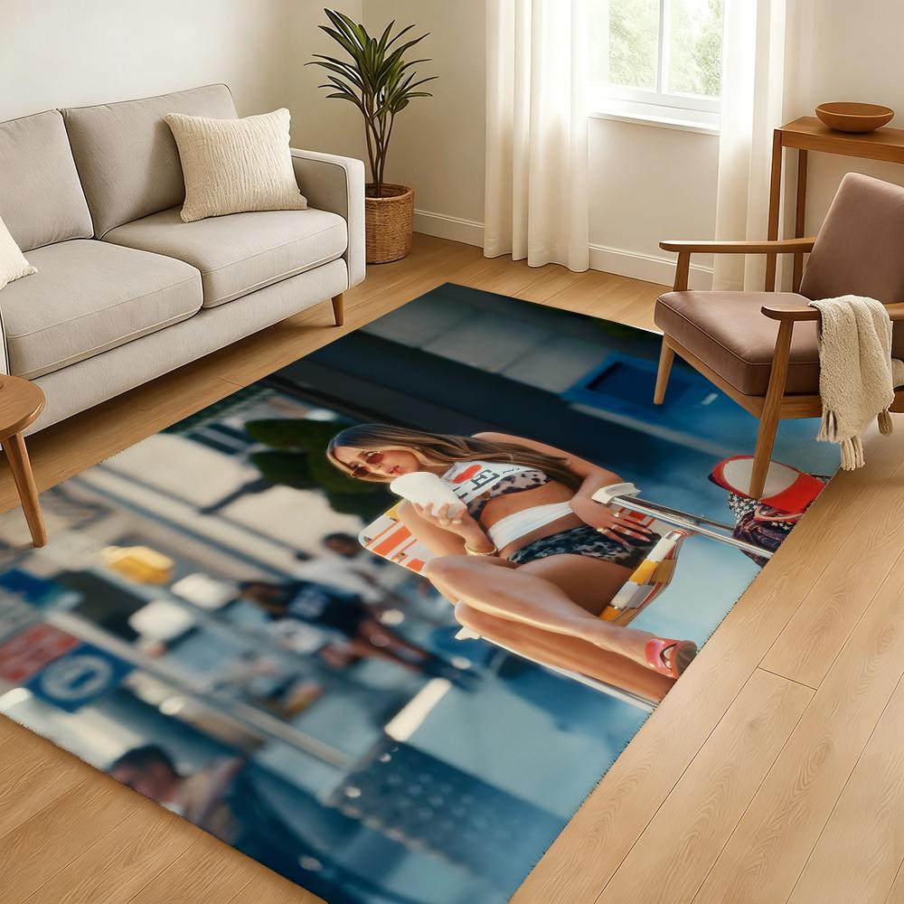 Singer T-Tate McRae Music Floor Mat Soft Thickened Absorbent Non-Slip Bedroom Living Room Door Mat Home Decor Flannel Rugs