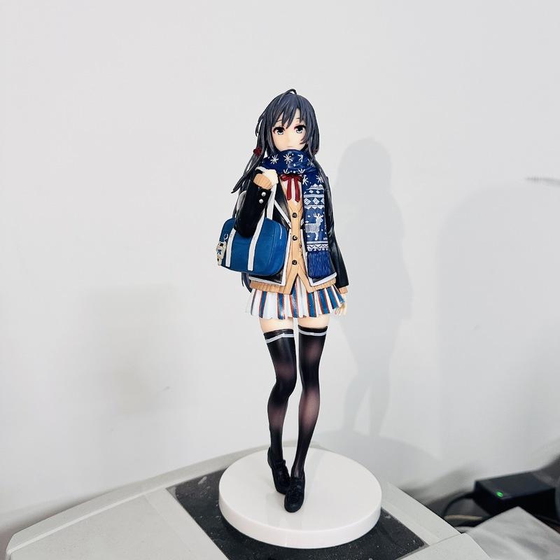 Yukino Yukinoshita Anime Figure Pvc 26Cm School Uniform Collectible Model Desktop Decoration For Anime Hobby Collectors