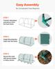 Crop Cage, 2.48 x 1.2 x 1.2 m Plant Protection Tent with Zippered Door, Wind-Resistant Tall Crop Cage, Easy to Install, Outdoor Raised Bed Cover with