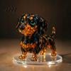 Modern Retro Interior Styling Geometric Faux Crystal Animal Sculpture, Sparkling Acrylic Cat/Owl/Eagle/Dog Statue, Exquisite Sculpture Gifts