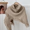 Women's Fashionable Wool Shawl, Women's High-end Sense, Fashionable And Versatile, Warm Scarf, Solid Color Tassel Knitted Scarf