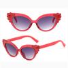 Kids Cute Glitter Cat Eye Sunglasses Lovely Wing Decor Frame Anti-UV Gradient Lens Colorful Fashion Eyewear for Boys and Girls Party Beach Outdoor