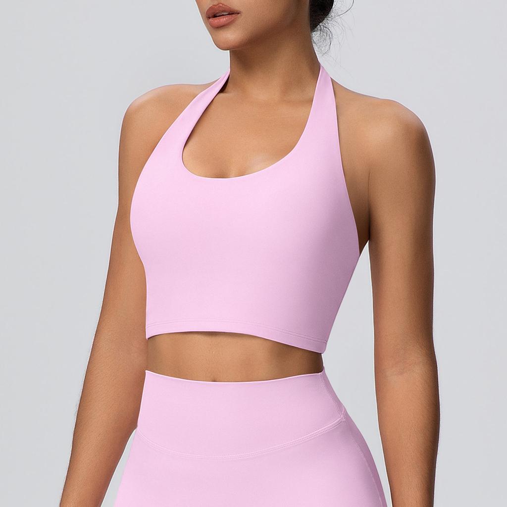 JYL Cloud Halter Yoga Top One Piece Padded Sports