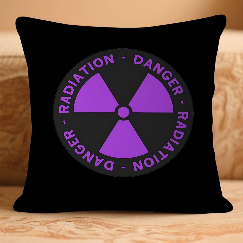 CreativeS R-Radiation Logo Pillow Case Removable Washable Cushion Cover – All-Season Soft Linen
