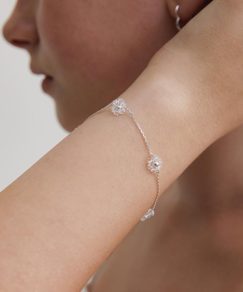 Tatiana (Silver 925) Crystal Flower Bracelet Br1798