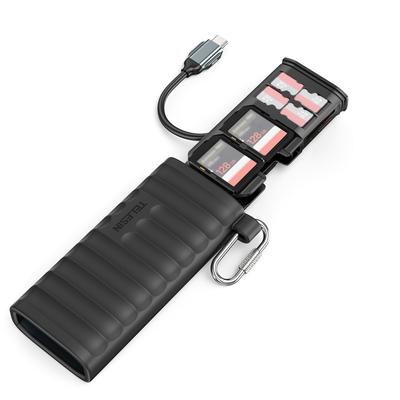 TELESIN  S6-MCR-01 2-in-1 Multifunctional Memory Card Reader Storage Box 312MB/s High-Speed TF/SD