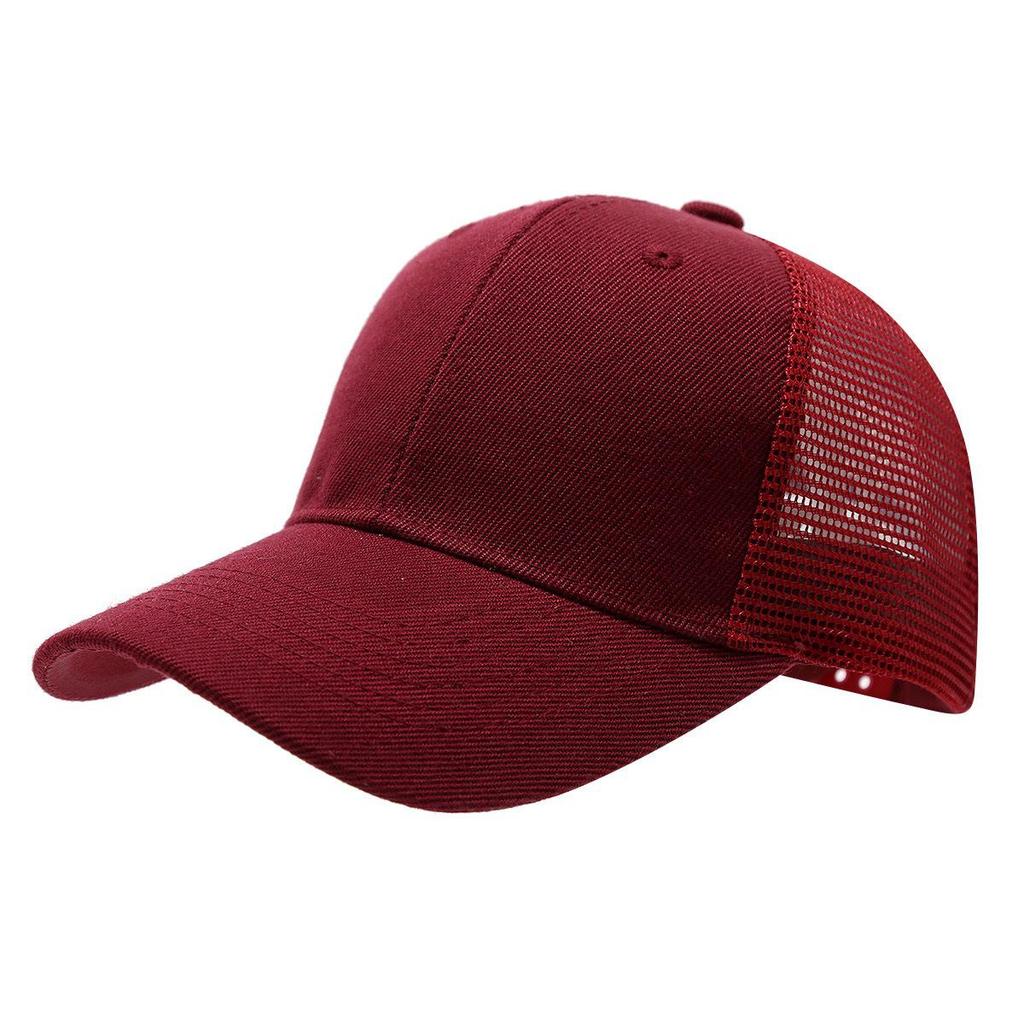 Unisex Summer Breathable Six-Panel Mesh Baseball Cap with Custom Logo for Outdoor Sports