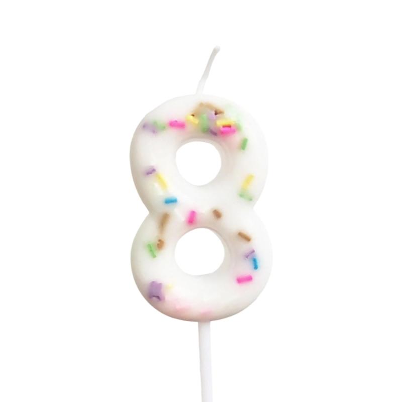 Unique Kids Birthday Cake Candle Decoration Colorful Wax Number for Party Celebration and Family Gatherings