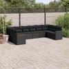 Vidaxl 10-Cz. Set da Giardino, Cuscini Rattan Nero Pe