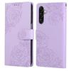 For Samsung Galaxy A17 5G/A26 5G Case Rose Flower PU Leather Wallet Phone Cover with 3 Card Slots/Wrist Strap