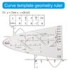 Cosine Ruler Precise Math Tool Cosine Scale Ruler For Technical Drwing Parabolic Stencil Cosine Ruler