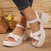 Fashion Fashion Platform Sandals Women Ankle Buckle Thick Sole Rome Sandals Brand Woman Shoes Summer Open Toe Cross Band Sandalias Mujer