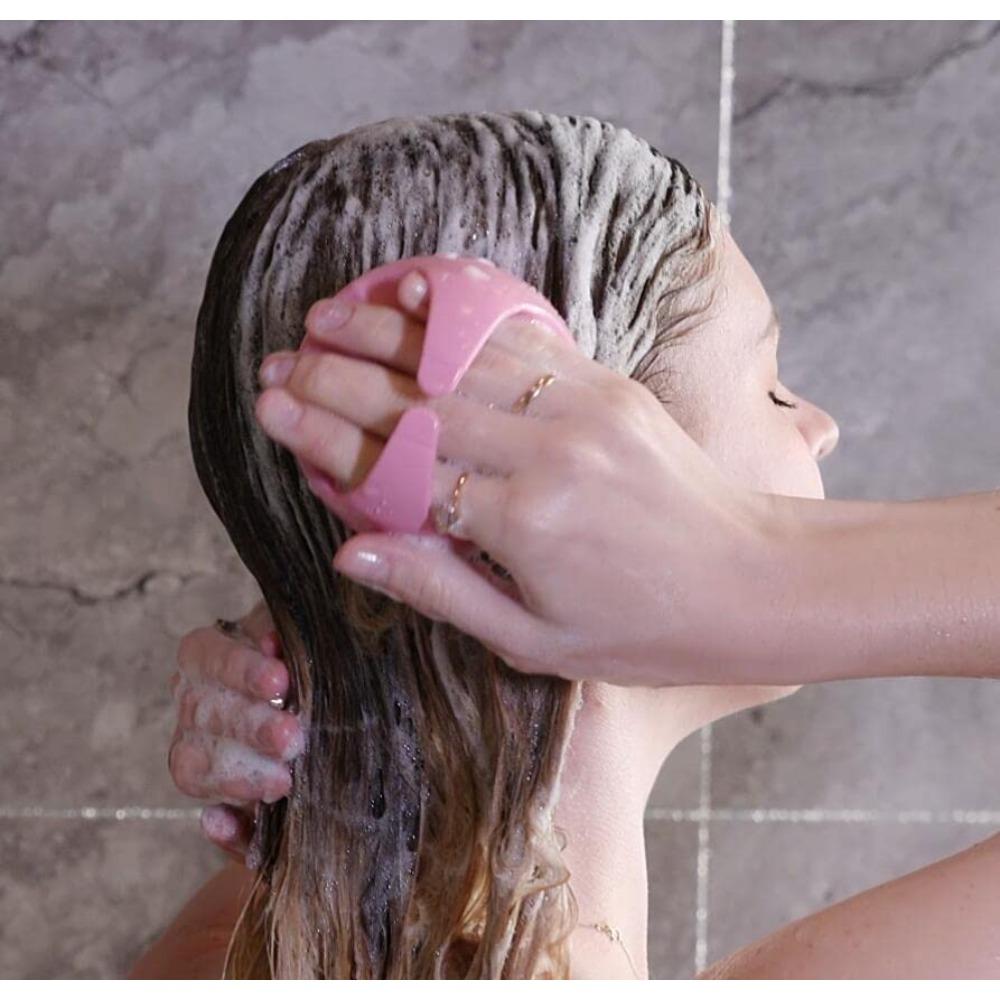Silicone Scalp Massager Shampoo Brush Hair Scrubber Scalp Brush for All Hair Types of Women, Men, Pets Hairdressing Tool