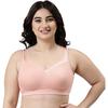Enamor A112 Smooth Super Lift Classic Full Support Bra - Stretch Cotton, Non-Padded, Wirefree & Full Coverage Peach Blus