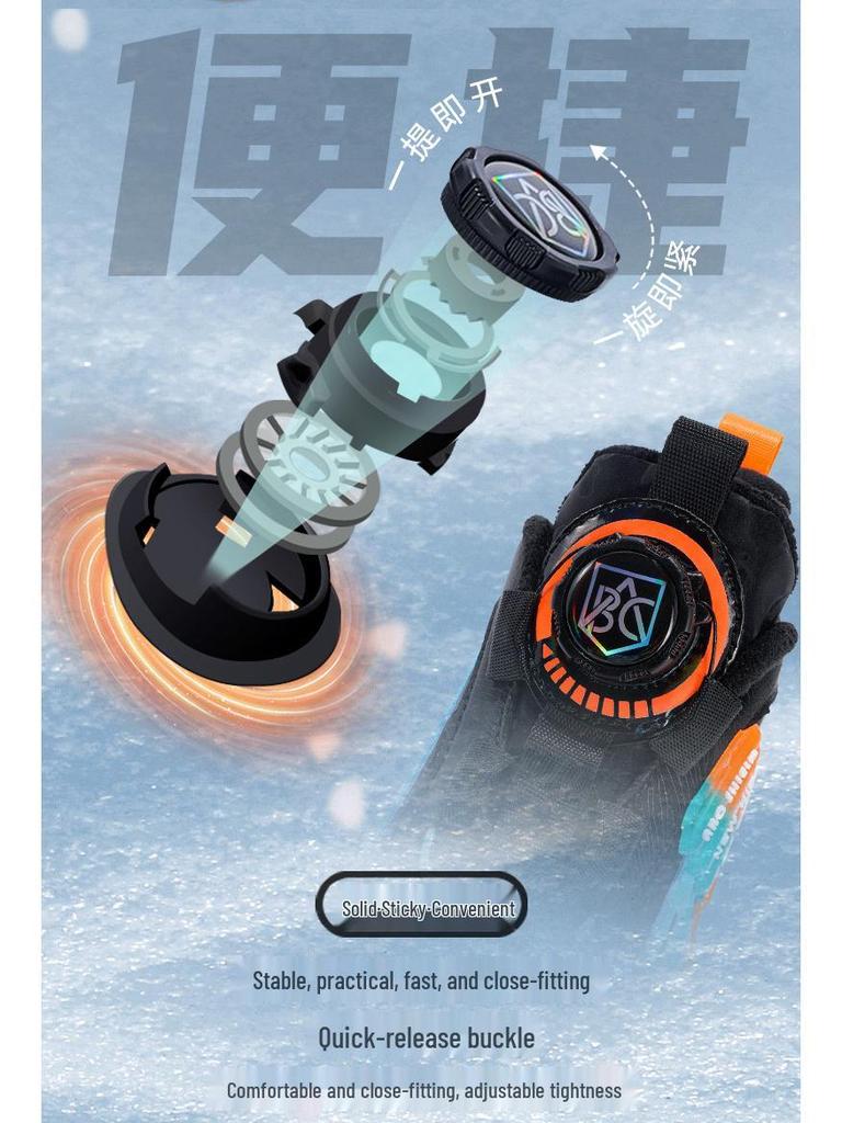 Men's Cotton-Lined Winter Sports Shoes, Rotating Buckle, Chunky Sneakers for Kids and Girls (2026).