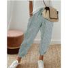 Pantaloni casual a righe da donna estivi, larghi, con elastico in vita
