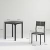 Three-Piece Minimal and Compact Dining Set, Grey Wood Effect