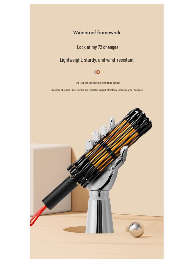 72-Rib Automatic Sun & Rain Umbrella with UV Protection, Large Size, Unisex