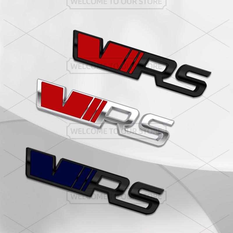 1Pc Car 3D Metal VRS Emblem Auto Steering Wheel Badge Decals Inner Sticker For VRS Octavia Kamiq Kodiaq Karoq Superb Fabia Yeti