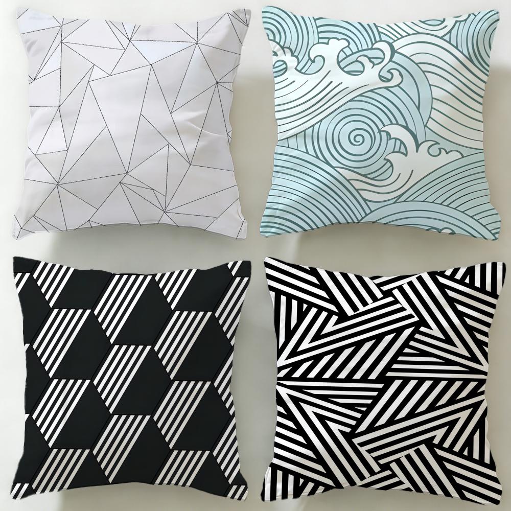 Leather Texture Cushion Cover Soft EasyWash Pillow Case Versatile for Couch Bed Travel and Office