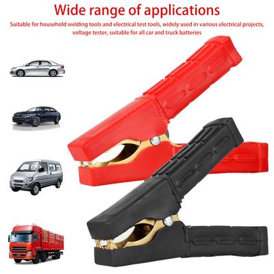 500-1000 Amp Pure Copper Battery Clip Alligator Clip Heavy Duty Jumper Clip for Jumper Cables Boost Connector for Cars Trucks