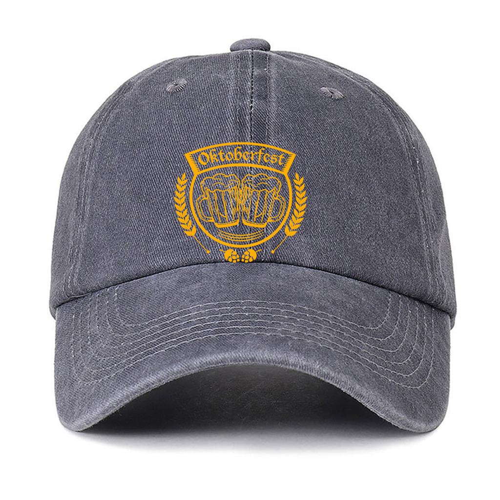 Oktoberfest Bere Birra Eccessivamente Grano Grafica Cappellino Donna Unisex Moda Vintage Lavato Cappellino da Baseball Streetwear