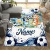 Bluey's Adventure World Customize Text Carpet Perfect for Hallway Balcony Study room Playrooms Anti-slip Rug Office home decor