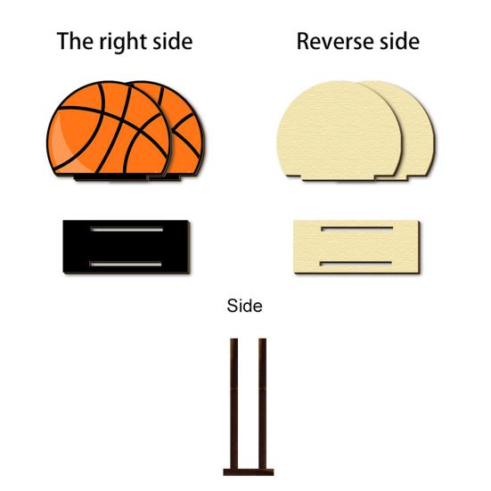 Sports Ball Napkin Holder for Table, Freestanding Wooden Napkin Dispenser, Tabletop Tissue Towel Holder for Sports Theme Birthday Party Supplies