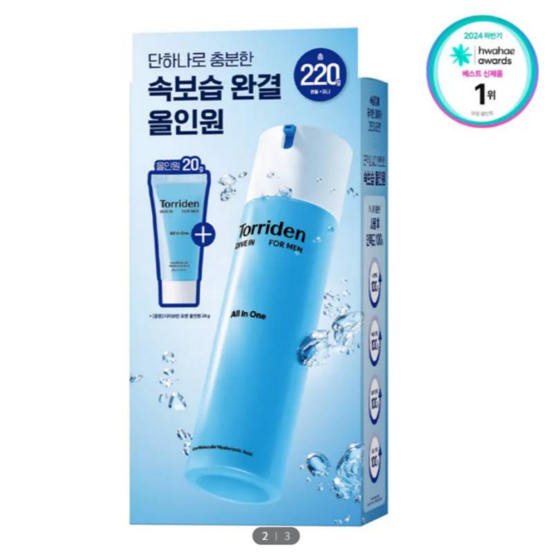 Torriden Dive-In For Men Низкомолекулярная гиалуроновая кислота All-in-One 200 г