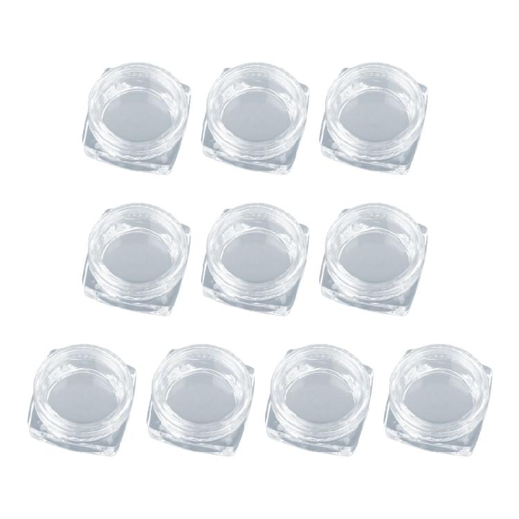 

1/10pcs Plastic Container Cream Jar Clear Empty Glitter Packaging Storage Box 1