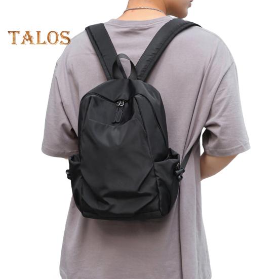 

Однотонный рюкзак для мужчин и женщин из ткани Оксфорд, водонепроницаемая школьная сумка, легкий рюкзак с регулируемыми ремнями для работы, путешествий и отдыха на природе чёрный