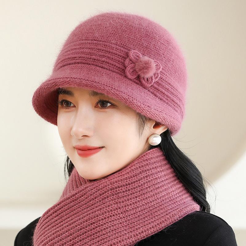 

Шапка для матери среднего возраста, модная шерстяная шапка с плюшевым утеплителем, производитель вязаных шапок в западном стиле