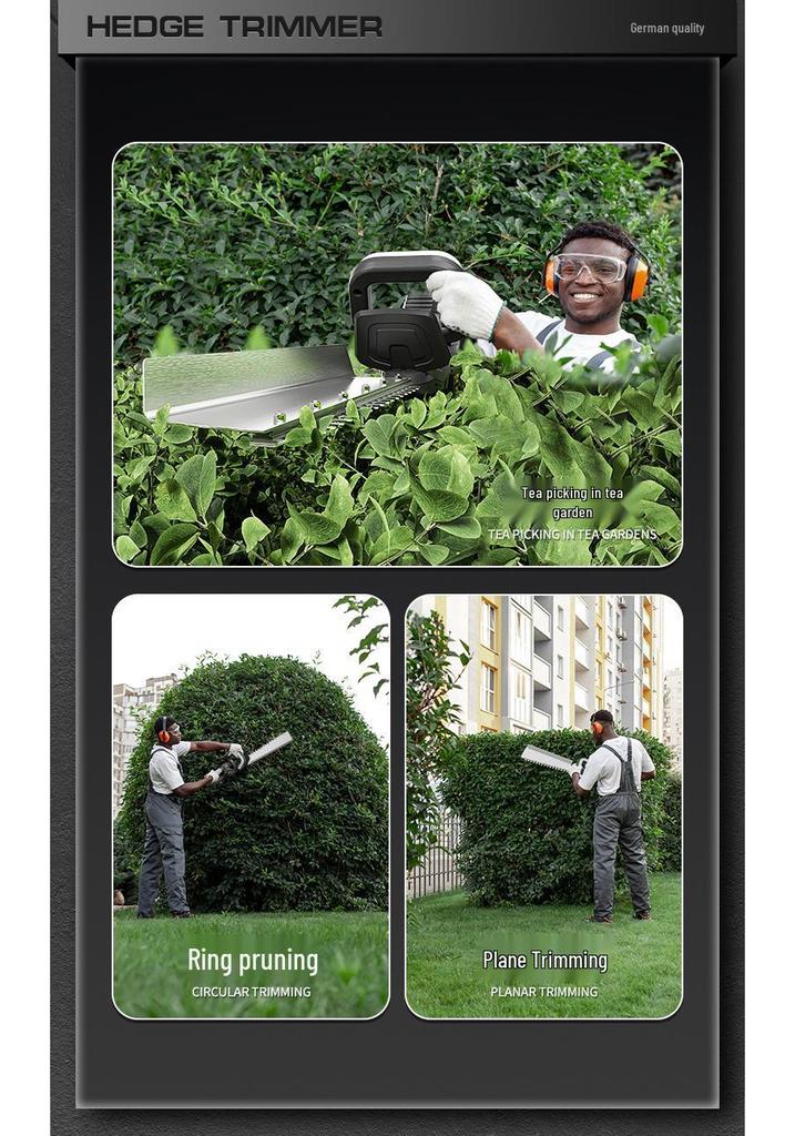 Rechargeable Electric Hedge Trimmer & Tea Leaf Pruning Shears with Lithium Battery for Garden Maintenance