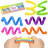 Textured Silicone Sensory Strings – 6-Pack Fidget Set, Bright Stretchy Noodles for Tactile & Sensory Play, Calming Focus