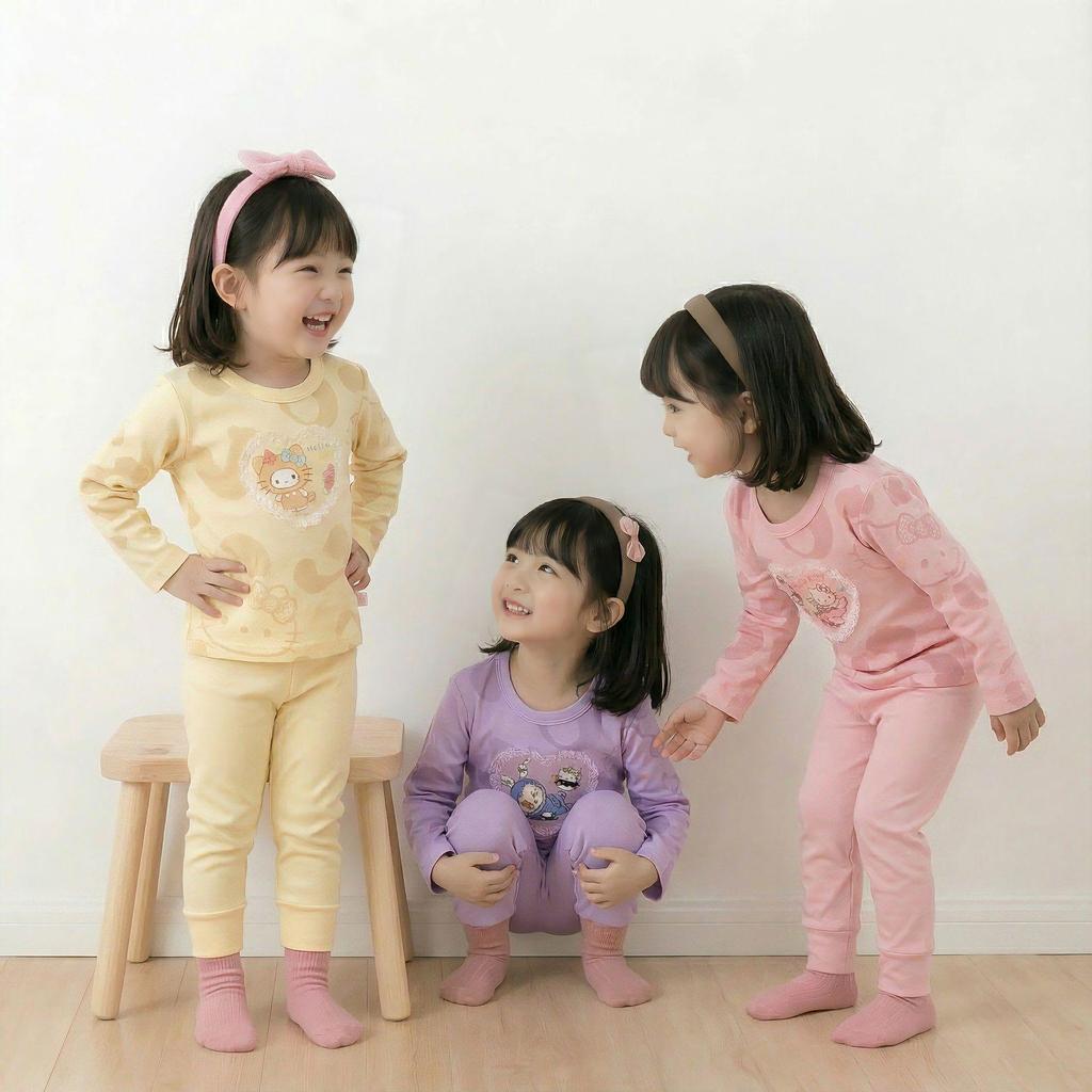 German Velvet Base Layer: Cute Candy-Colored Lace Suit with Warm Pattern for Autumn and Winter