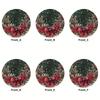 6-Piece Christmas Holly Leaf Placemats for Family Gatherings Christmas Parties Holiday Table Decorations and Accessories
