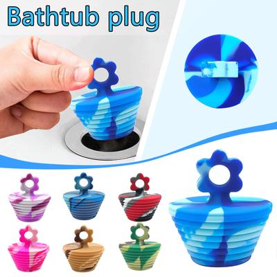 Flower Silicone Plug Abrasion Resistant and  Resistant Bathtub Plug 1PC