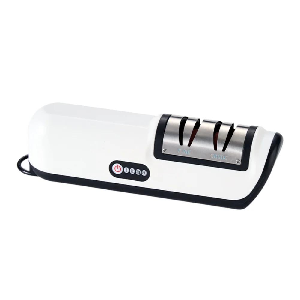 Automatic Sharpening Blade Sharpener With USB Cable 22*6.5CM Wireless Electric Blade Sharpener Rechargeable Kitchen Accessories