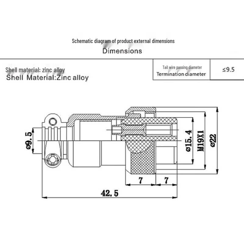 KUICC GX20 Flange Aviation Connector Set