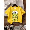 Europäische Größen Jungen-T-Shirt Niedliches Schildkröten-Cartoon-Charakter-Design, Ideal für Outdoor-Aktivitäten, Weiches Strickoberteil, Bequem und Atmungsaktiv