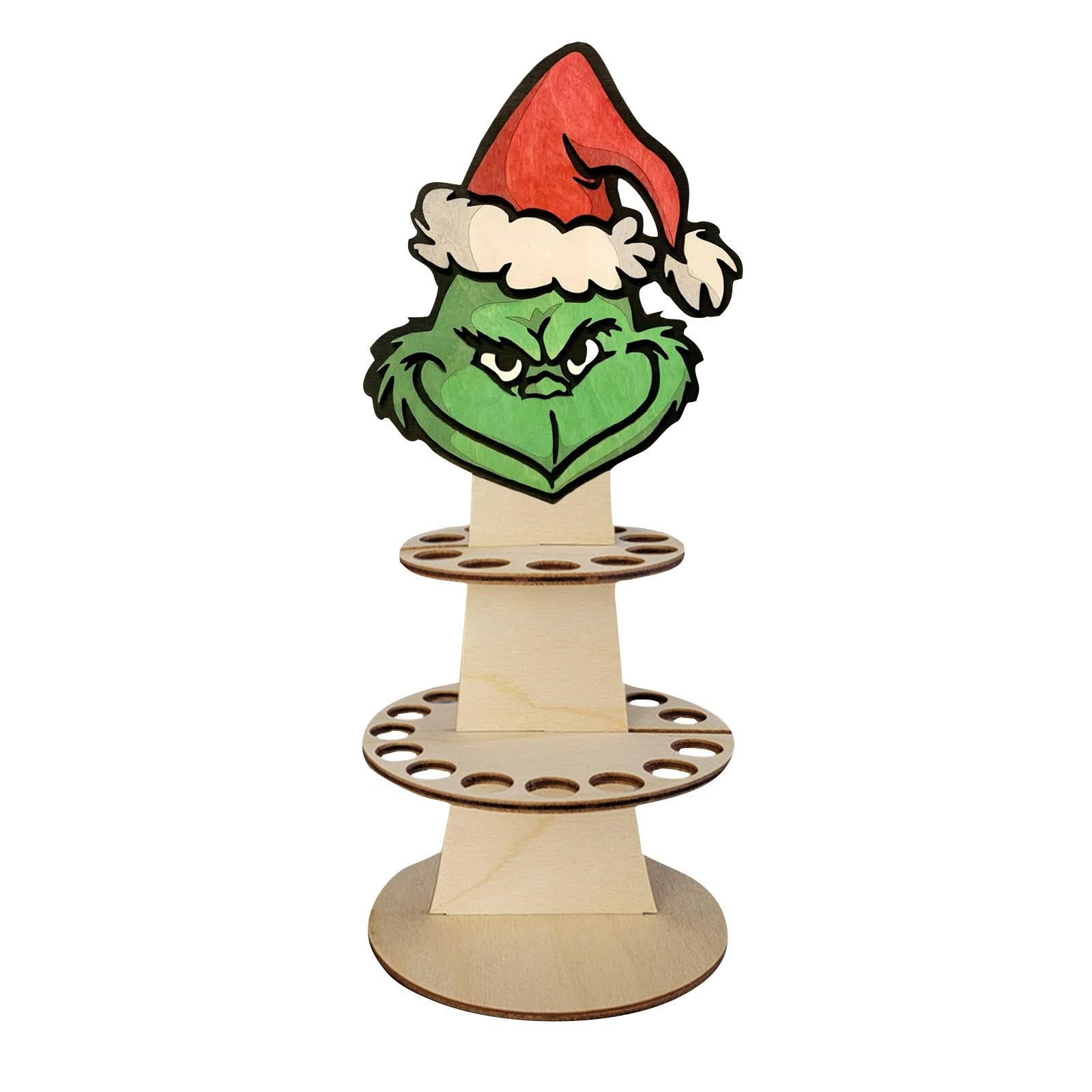 

Рождественский уникальный держатель денег, двухслойные держатели денег, зеленый настольный держатель денег, деревянный держатель для размещения денег One Size