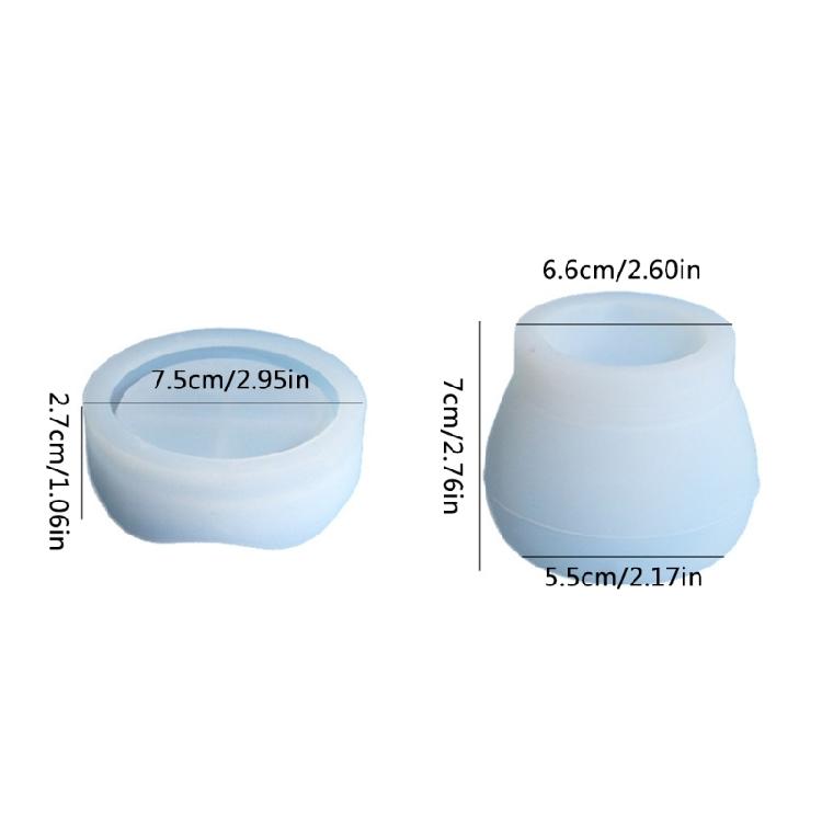 Pudding Jar Silicone Mold for Epoxy Casting DIY Jewelry Container Mould Home