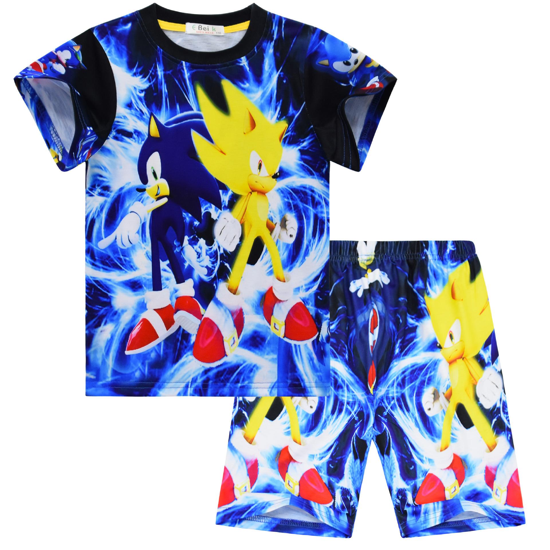 Cartoon, Animated Cartoon Digital Printing, Children S Short-Sleeved Loungewear Set 840 100