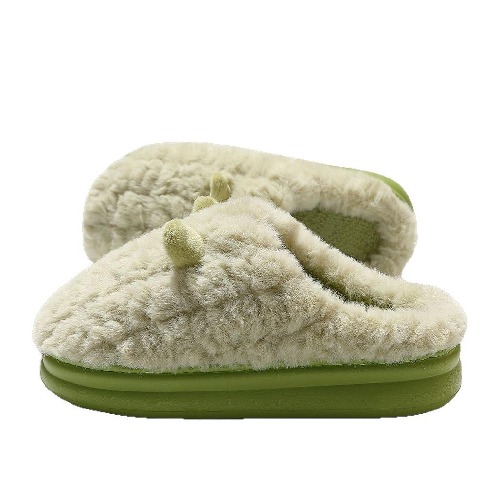 Bawełniane kapcie jesienno-zimowe termiczna torba i 2025 nowe domowe halowe grube podeszwy pluszowe kapcie bawełniane dla par